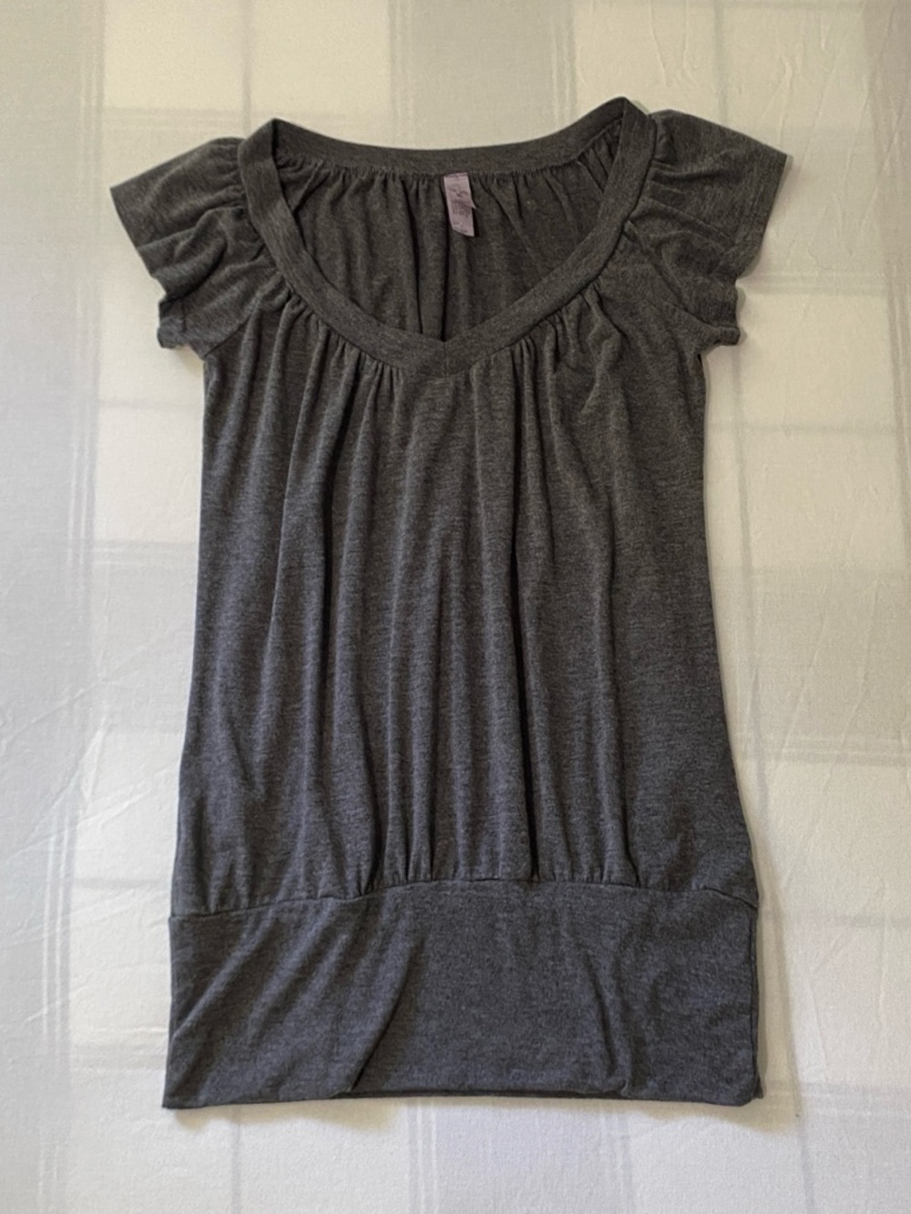 Y2K Grey Short Sleeve Top